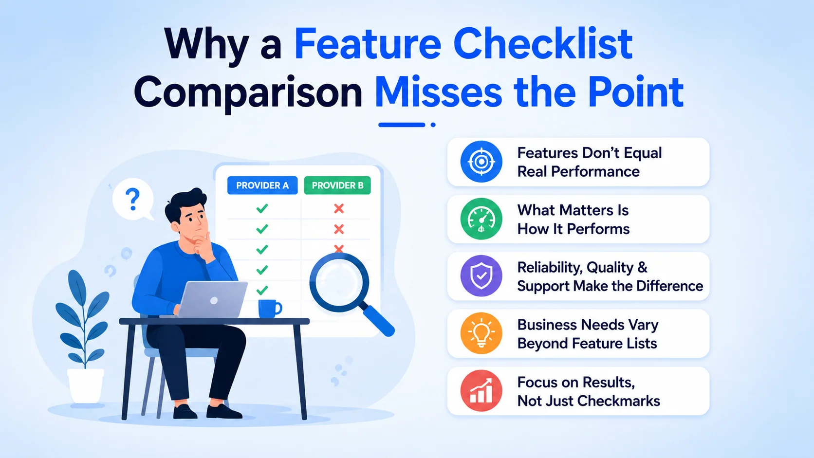 Why a Feature Checklist Comparison Misses the Point