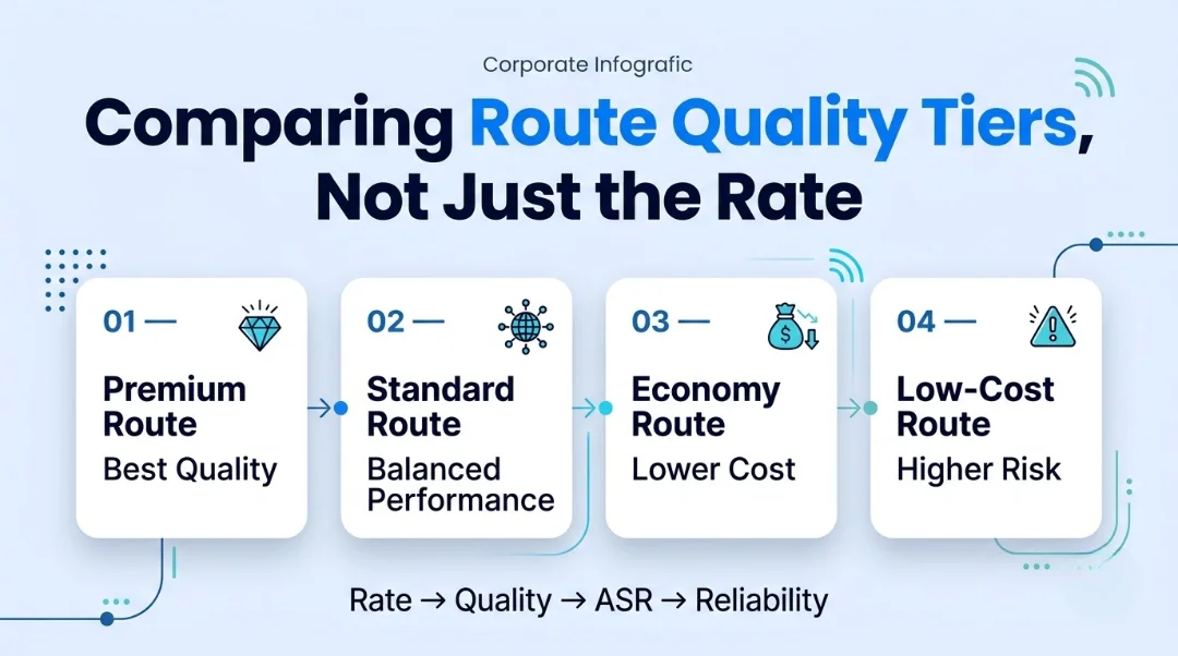 Comparing Route Quality Tiers, Not Just the Rate