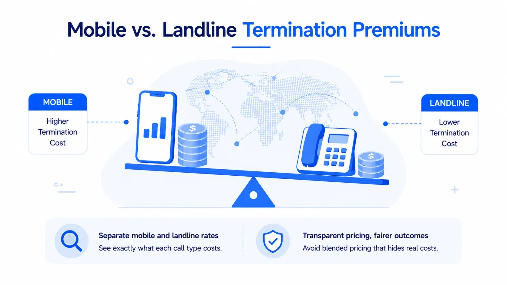 Mobile vs. landline termination premiums