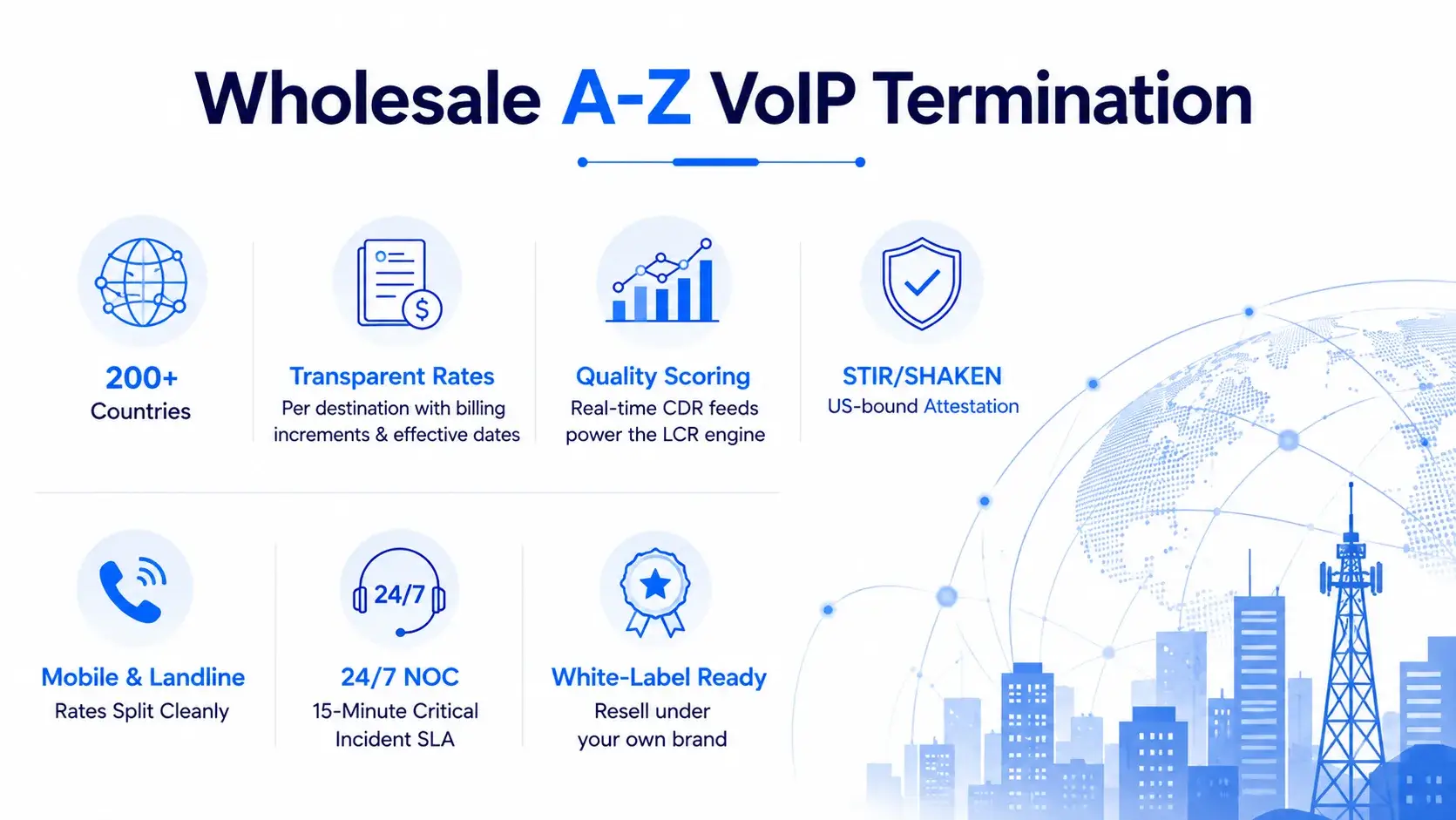 Twiching's wholesale A-Z VoIP termination