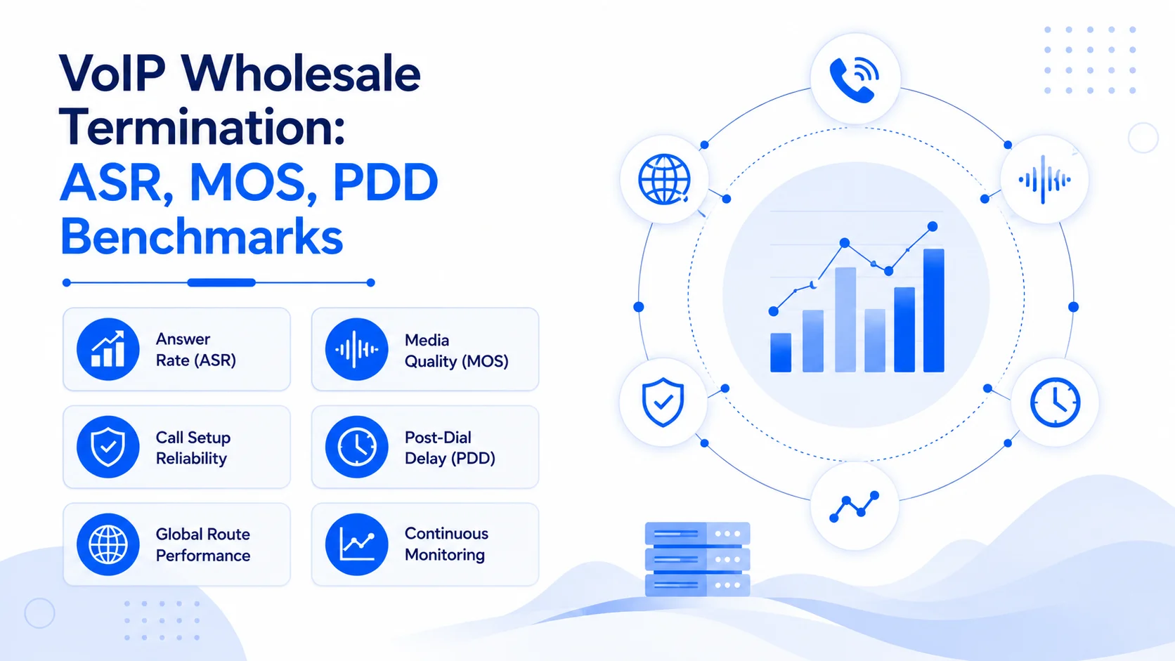 VoIP Wholesale Termination: ASR, MOS, PDD Benchmarks