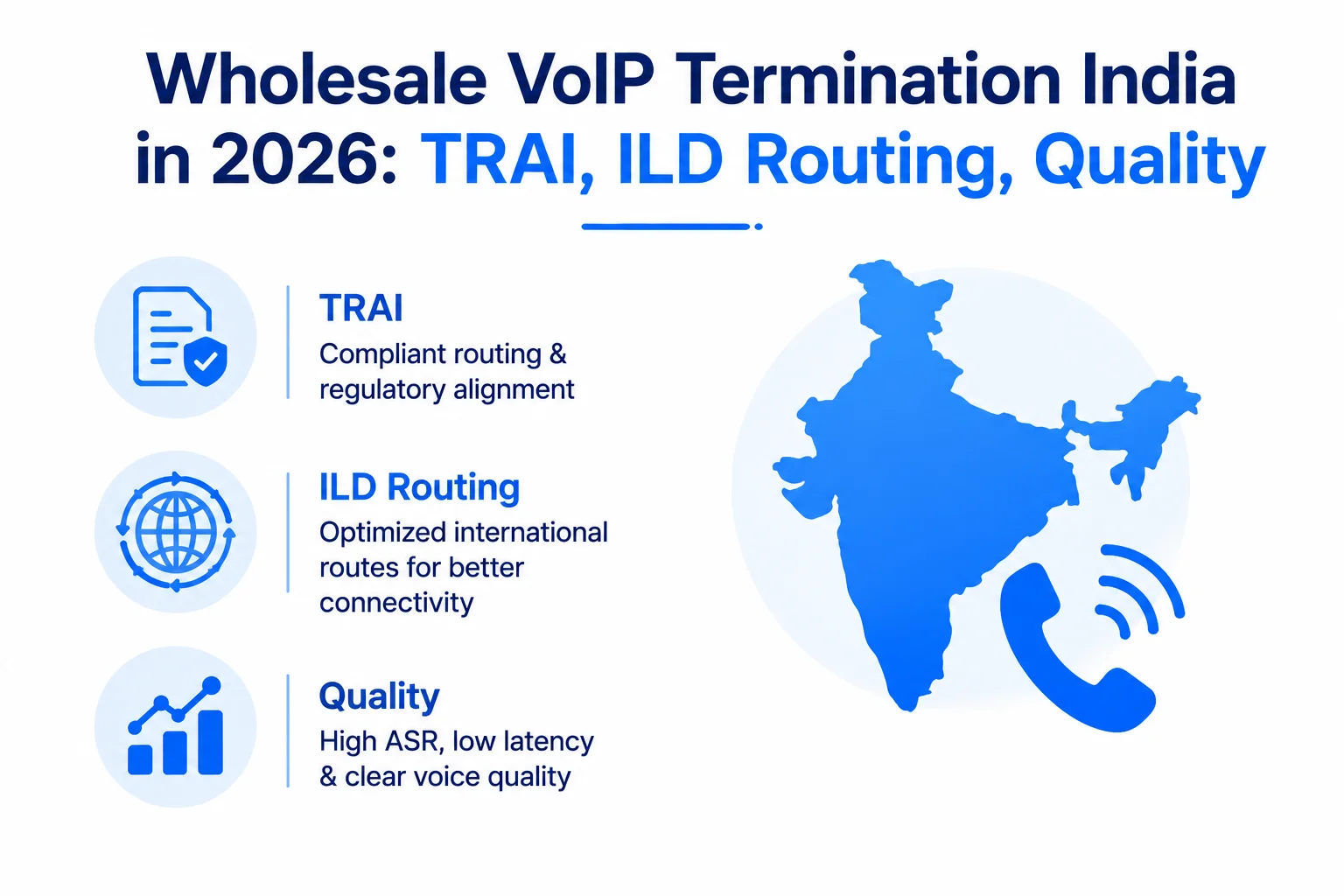 Wholesale VoIP Termination India in 2026: TRAI, ILD Routing, Quality